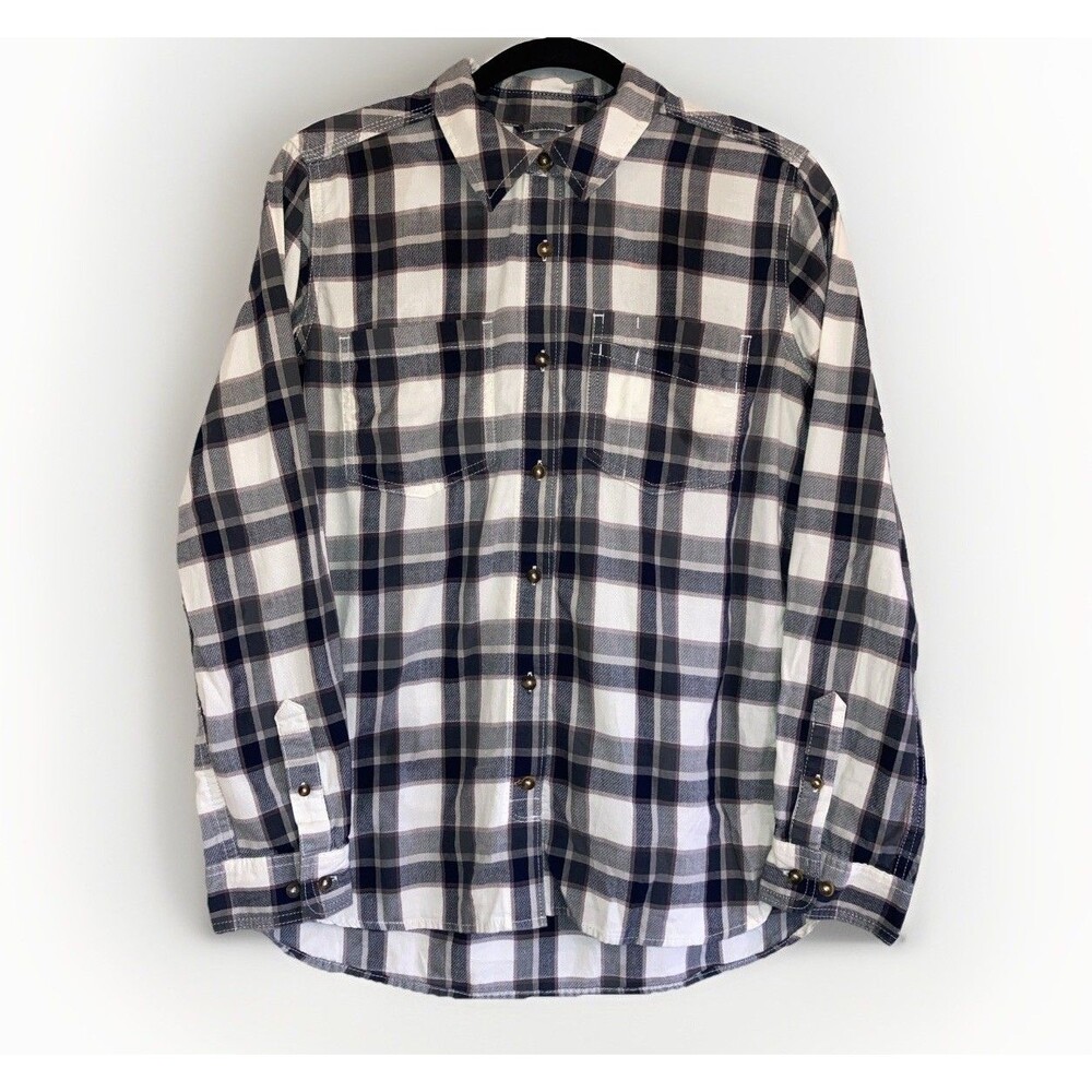 Carhartt Women's M Button Up Long Sleeve Plaid Flannel Western Cowgirl WorkShirt